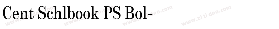 Cent Schlbook PS Bol字体转换